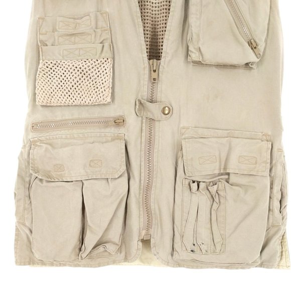 VTG Banana Republic Safari Utility 80s Vest Size S - Picture 3 of 12